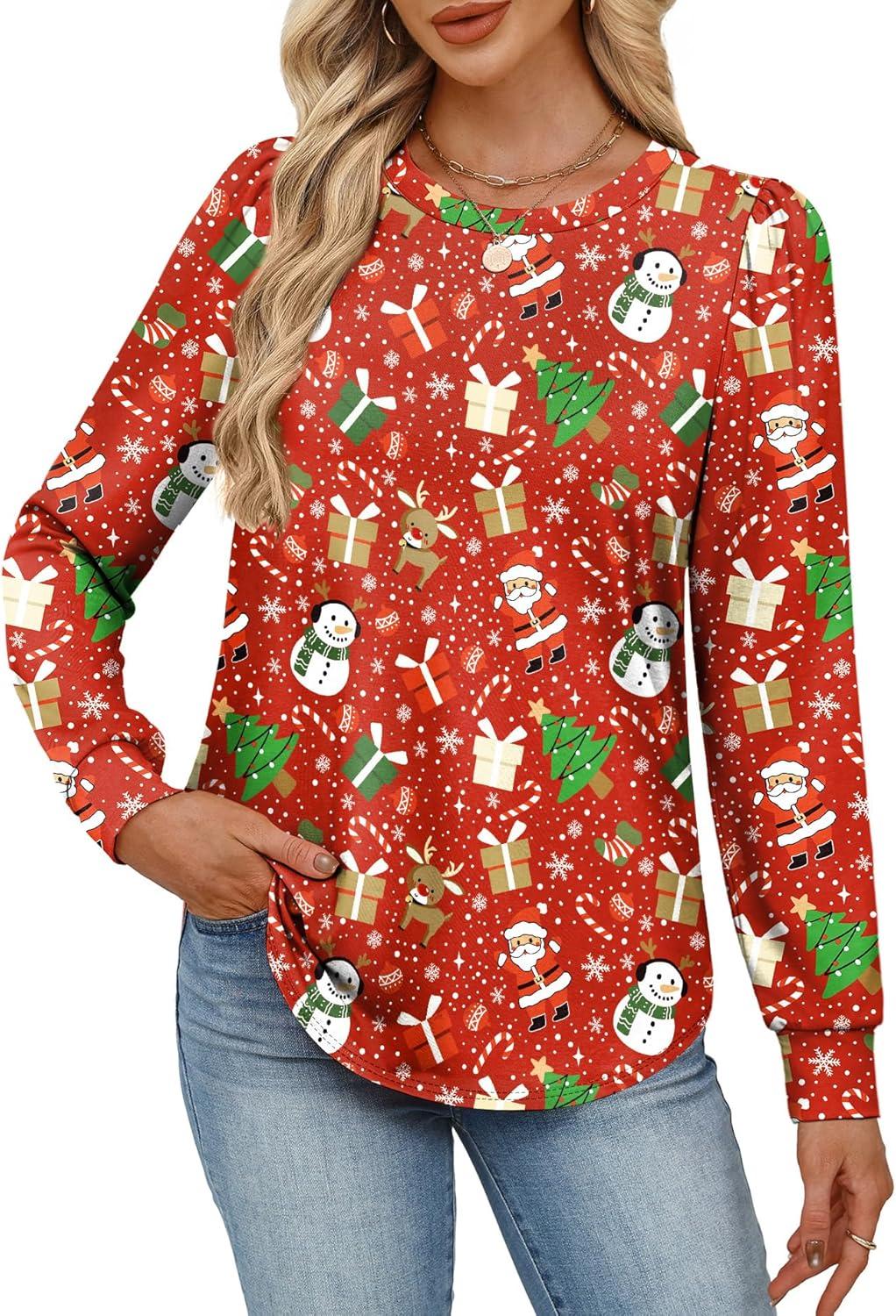 Alaroo Womens Long Sleeve Shirts 2026 Fall Tunic Tops Crewneck Blouses ...