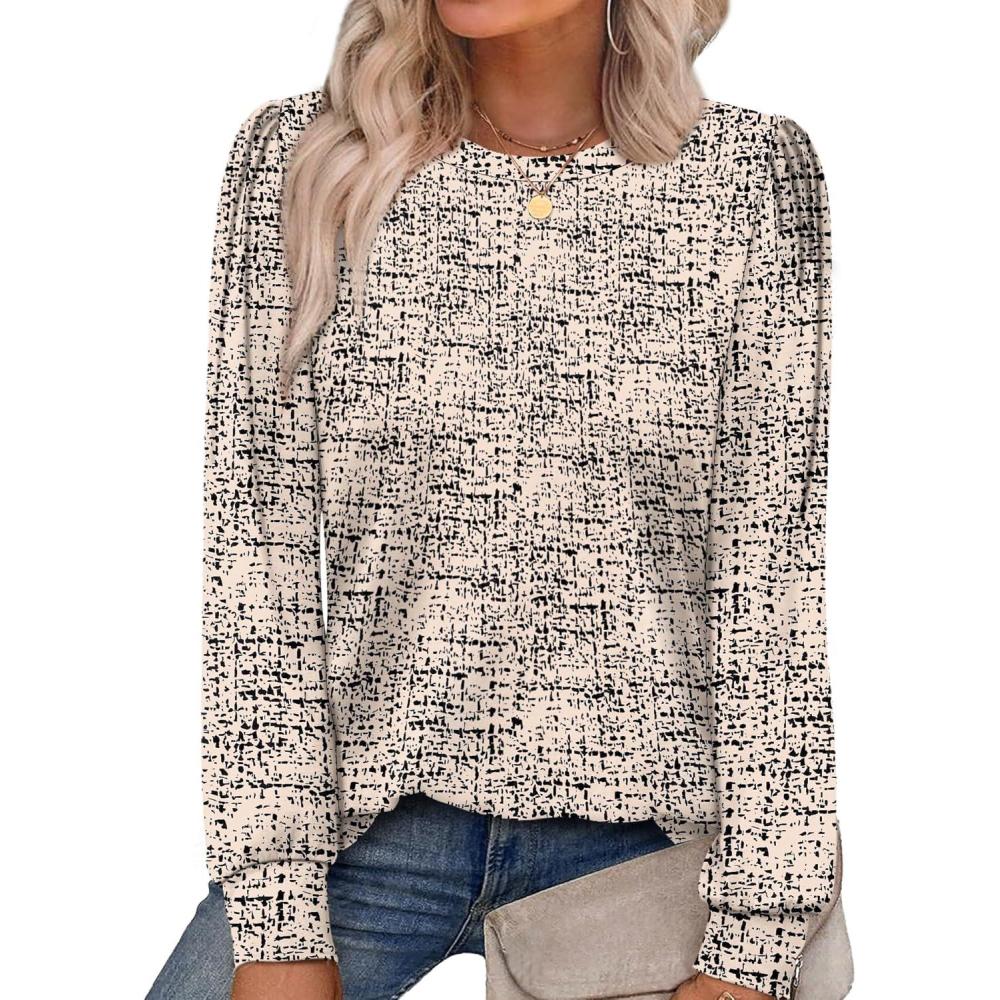 Alaroo Womens Long Sleeve Shirts 2026 Fall Tunic Tops Crewneck Blouses ...