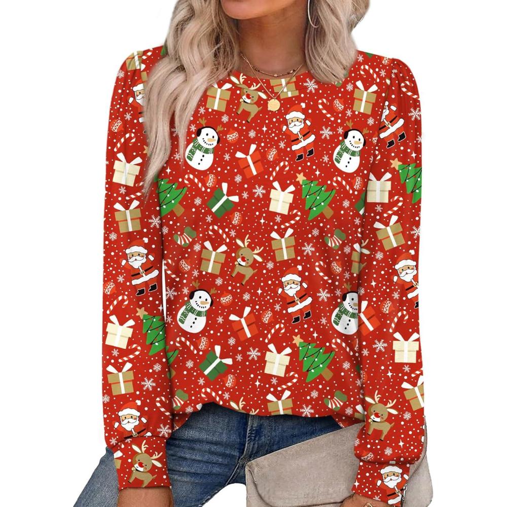 Alaroo Womens Long Sleeve Shirts 2026 Fall Tunic Tops Crewneck Blouses ...