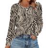 image:imageAlaroo Womens Long Sleeve Shirts 2026 Fall Tunic Tops Crewneck Blouses PrintPrint 29