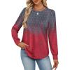 image:imageAlaroo Womens Long Sleeve Shirts 2026 Fall Tunic Tops Crewneck Blouses PrintPrint 38