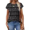 image:imageAlaroo Womens Summer Tops Short Sleeve Shirts Crew Neck Cute Trendy Tunic Blouses S3XLPrint 47