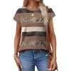 image:imageAlaroo Womens Summer Tops Short Sleeve Shirts Crew Neck Cute Trendy Tunic Blouses S3XLPrint 55