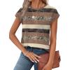 image:imageAlaroo Womens Summer Tops Short Sleeve Shirts Crew Neck Cute Trendy Tunic Blouses S3XLPrint 55