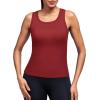 image:imageAlaroo Workout Tank Tops for Women Racerback Athletic Gym Clothes Womens Yoga Tight Fit Sleeveless Shirts ActivewearBurgundy