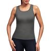 image:imageAlaroo Workout Tank Tops for Women Racerback Athletic Gym Clothes Womens Yoga Tight Fit Sleeveless Shirts ActivewearCharcoal Grey
