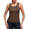 image:imageAlaroo Workout Tank Tops for Women Racerback Athletic Gym Clothes Womens Yoga Tight Fit Sleeveless Shirts ActivewearChocolate Brown