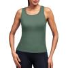 image:imageAlaroo Workout Tank Tops for Women Racerback Athletic Gym Clothes Womens Yoga Tight Fit Sleeveless Shirts ActivewearLegend Green
