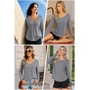 image:imageAlaroo Womens Workout Tops Reversible Long Sleeve VNeck Shirts  Sun Protection Pilates Outfits Summer Athletic Tops for Running Yoga CasualGrey