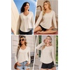 image:imageAlaroo Womens Workout Tops Reversible Long Sleeve VNeck Shirts  Sun Protection Pilates Outfits Summer Athletic Tops for Running Yoga CasualOffwhite