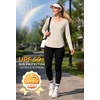 image:imageAlaroo Womens Workout Tops Reversible Long Sleeve VNeck Shirts  Sun Protection Pilates Outfits Summer Athletic Tops for Running Yoga CasualOffwhite