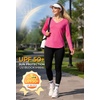 image:imageAlaroo Womens Workout Tops Reversible Long Sleeve VNeck Shirts  Sun Protection Pilates Outfits Summer Athletic Tops for Running Yoga CasualPink