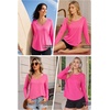 image:imageAlaroo Womens Workout Tops Reversible Long Sleeve VNeck Shirts  Sun Protection Pilates Outfits Summer Athletic Tops for Running Yoga CasualPink