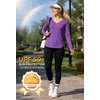 image:imageAlaroo Womens Workout Tops Reversible Long Sleeve VNeck Shirts  Sun Protection Pilates Outfits Summer Athletic Tops for Running Yoga CasualPurple