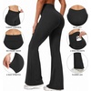 image:imageAlaroo Yoga Pants Women Workout Flare Leggings with Pockets  Flared Yoga Dress Pants High Waisted Tummy Control Butt Lifting Casual Work Fashion ClothingBlack