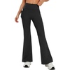 image:imageAlaroo Yoga Pants Women Workout Flare Leggings with Pockets  Flared Yoga Dress Pants High Waisted Tummy Control Butt Lifting Casual Work Fashion ClothingBlack