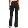 image:imageAlaroo Yoga Pants Women Workout Flare Leggings with Pockets  Flared Yoga Dress Pants High Waisted Tummy Control Butt Lifting Casual Work Fashion ClothingBlack