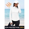 image:imageAlaroo Womens 14 Zip Long Sleeve Shirts Fishing Workout Tops  UV Protection Sun Shirts with Thumb Holes Hiking Running Athletic Yoga Summer TopsOffwhite