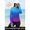image:imageAlaroo Womens 14 Zip Long Sleeve Shirts Fishing Workout Tops  UV Protection Sun Shirts with Thumb Holes Hiking Running Athletic Yoga Summer TopsRainbow Gradient
