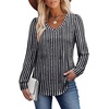 image:imageAlaroo Long Sleeve Shirts for Women V Neck Tops Pleated Tunic Print  Puff Sleeve Curved Hem Fall Fashion Outfits Winter Clothing Holiday Blouses Dressy CasualTrendyPrint 20