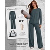 image:imageAlaroo Womens 2 Piece Workout Sets Pilates Yoga Outfits Gym Active WearDarkgrey