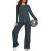 image:imageAlaroo Womens 2 Piece Workout Sets Pilates Yoga Outfits Gym Active WearDarkgrey