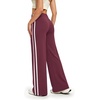 image:imageAlaroo Womens Pants Wide Leg High Waist with Pockets Loose Stretch CasualRed Wine